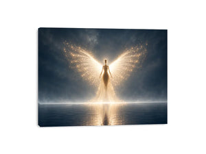 ethereal angel glowing wings artwork