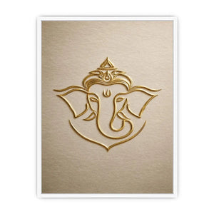 gold ganesha neutral artwork