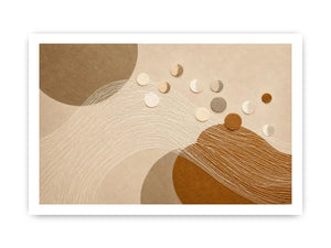 neutral geometric abstract canvas wall art