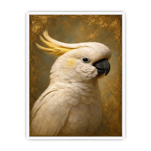 white cockatoo canvas print neutral decor