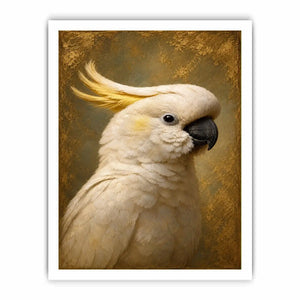 white cockatoo canvas print neutral decor