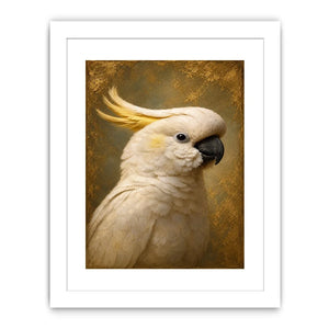 white cockatoo canvas print neutral decor