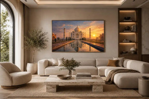 taj mahal canvas art elegant living room