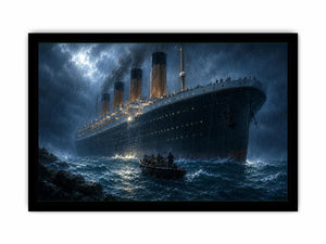vintage ocean liner canvas art office