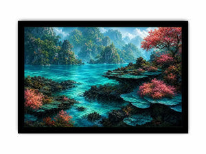 tropical landscape canvas art coastal decor