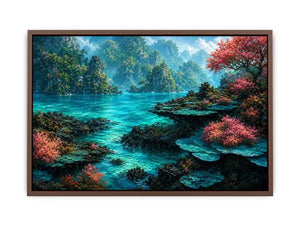 tropical landscape canvas art coastal decor