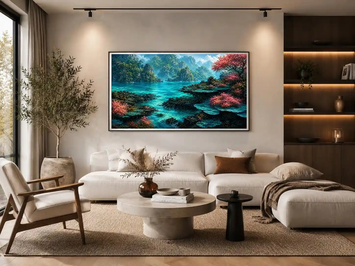 tropical landscape canvas art coastal decor