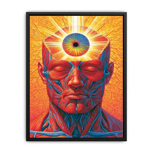 surreal third eye anatomy canvas office decor