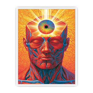 surreal third eye anatomy canvas office decor