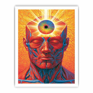 surreal third eye anatomy canvas office decor