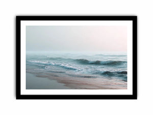 minimal ocean wave canvas bedroom decor