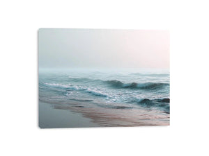 minimal ocean wave canvas bedroom decor