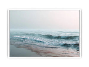 minimal ocean wave canvas bedroom decor