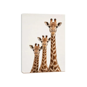 giraffe trio nursery canvas