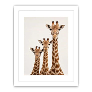 giraffe trio nursery canvas