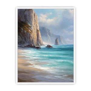 coastal cliff ocean canvas