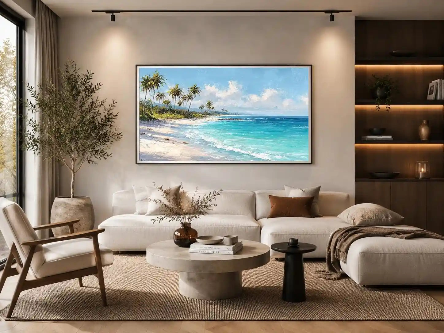 tropical beach coastal canvas art
