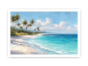 tropical beach coastal canvas art