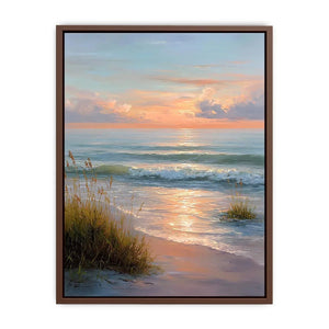 sunset beach coastal canvas print