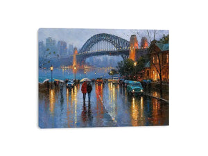 sydney harbour bridge cityscape canvas print
