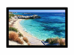 turquoise beach coastal canvas print