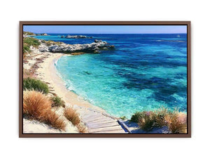 turquoise beach coastal canvas print