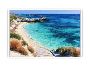 turquoise beach coastal canvas print