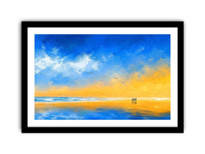 abstract beach canvas art