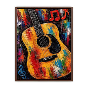 colorful guitar music canvas art