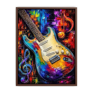 colourful guitar music canvas print
