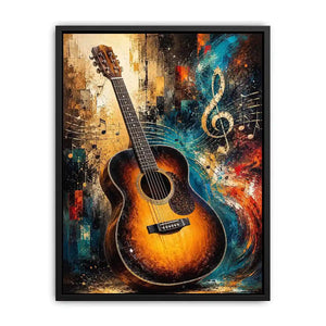 acoustic guitar music canvas art