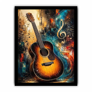 acoustic guitar music canvas art