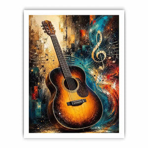 acoustic guitar music canvas art