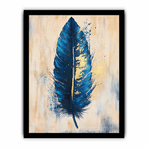 Abstract Feather Canvas Painting