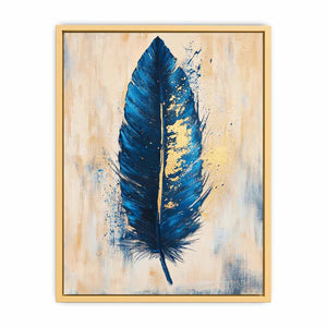 Abstract Feather Canvas Painting