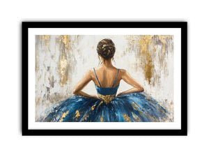 Blue Ballerina Canvas Painting
