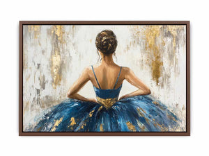 Blue Ballerina Canvas Painting