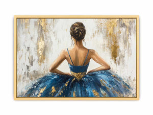 Blue Ballerina Canvas Painting