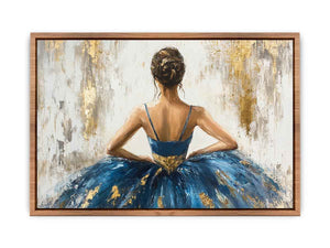 Blue Ballerina Canvas Painting