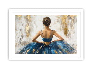 Blue Ballerina Canvas Painting