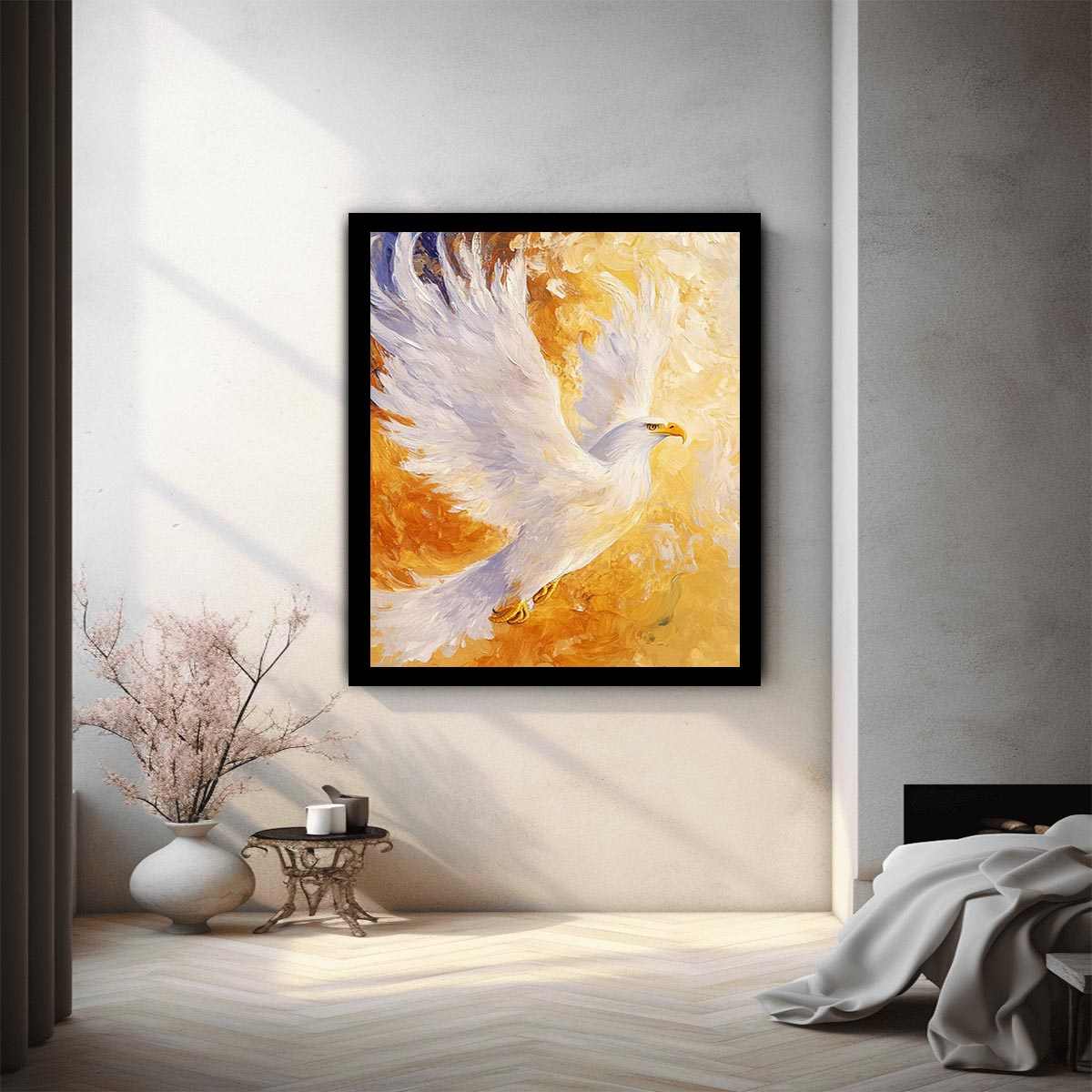 Eagle In Flight Painting