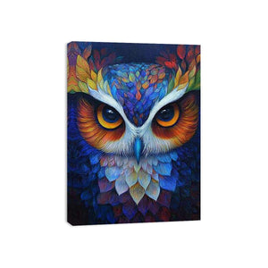 Colorful Owl Canvas Painting