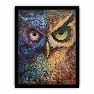 Two Tone Owl Canvas Painting