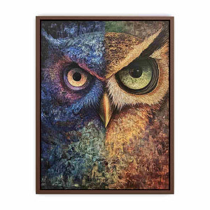 Two Tone Owl Canvas Painting