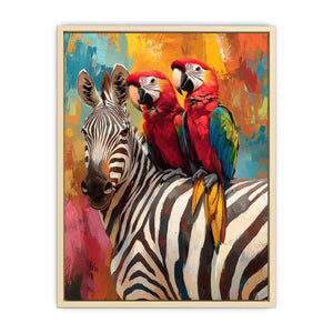Colorful Macaws Canvas Painting