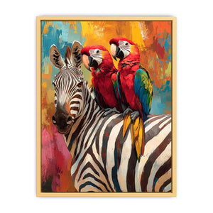 Colorful Macaws Canvas Painting