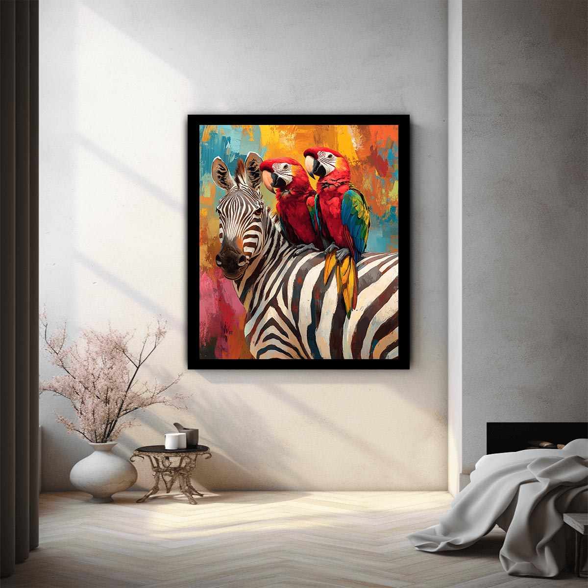 Colorful Macaws Painting