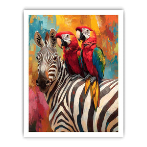 Colorful Macaws Canvas Painting