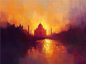 Taj Mahal Canvas Painting