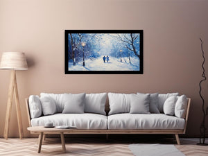 Couple Walk Canvas Painting